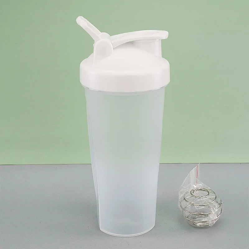 600ml Leak-Proof Protein Shaker Bottle with Stainless Steel Mixing Ball - alternate angle