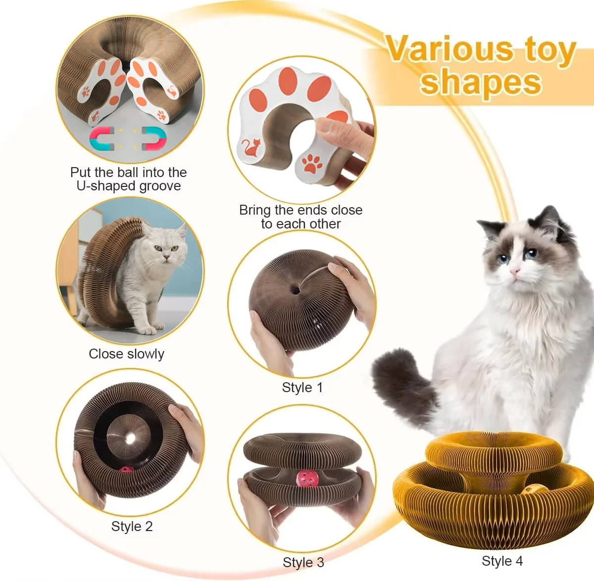 Cat Scratcher with Ball Track - detail