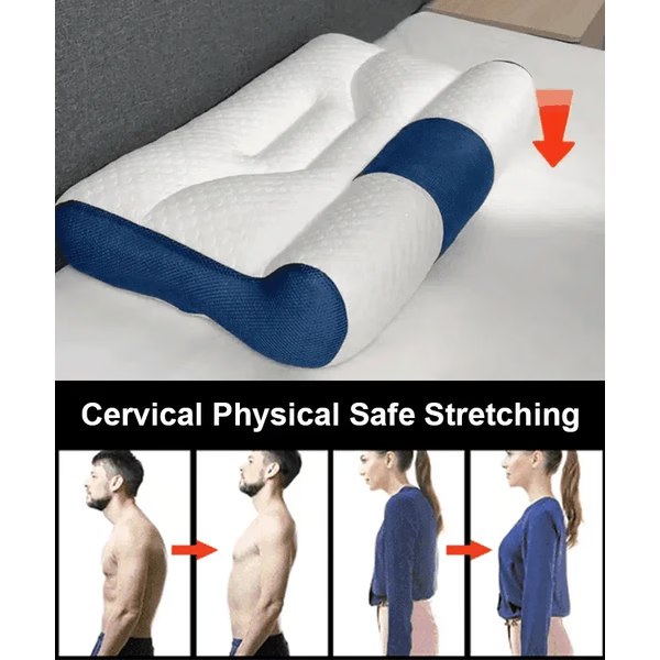 Ergonomic Goose Down Pillow, Cervical Support Comfort Down Pillow, - alternate angle