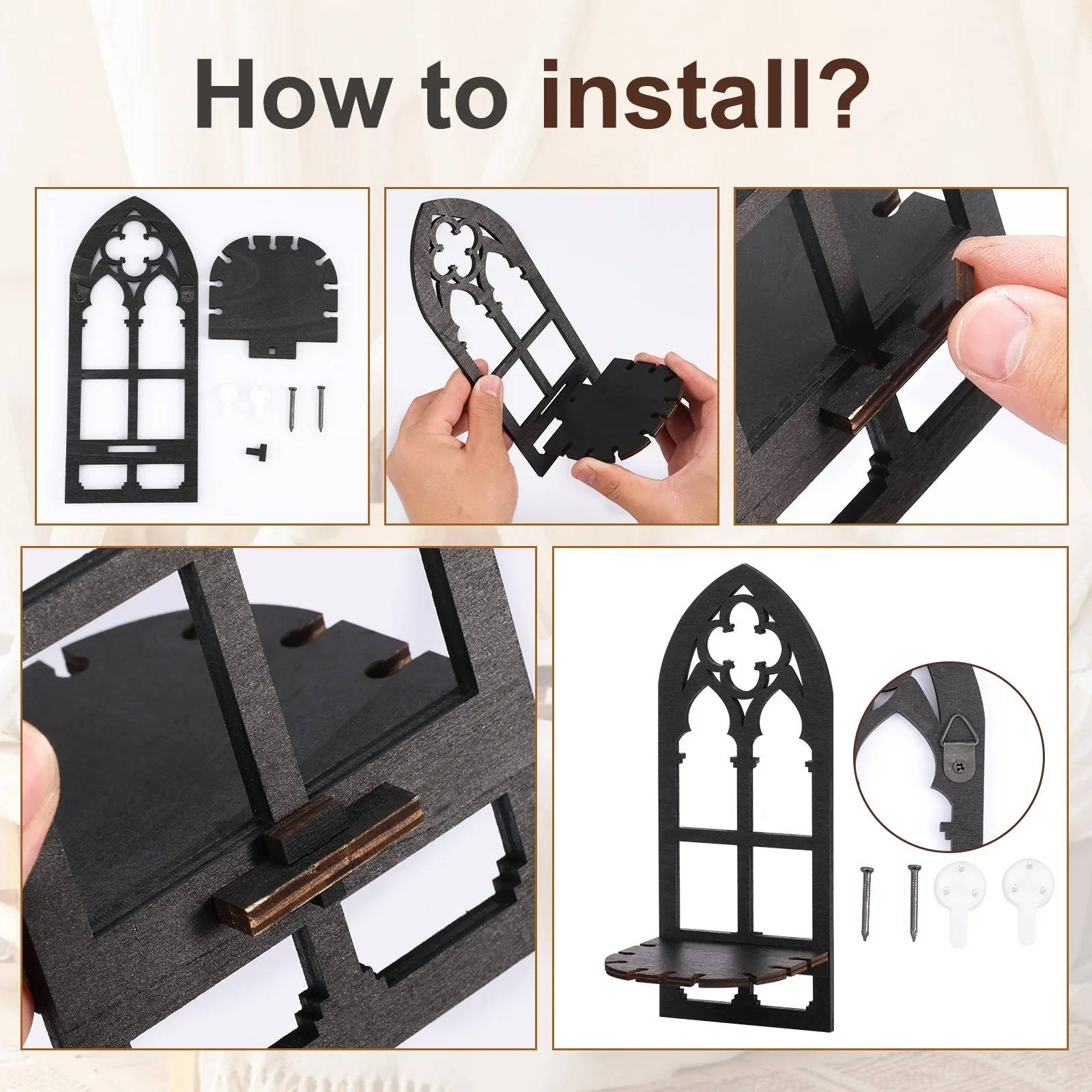 Gothic Wall Decor 3 Set - alternate angle