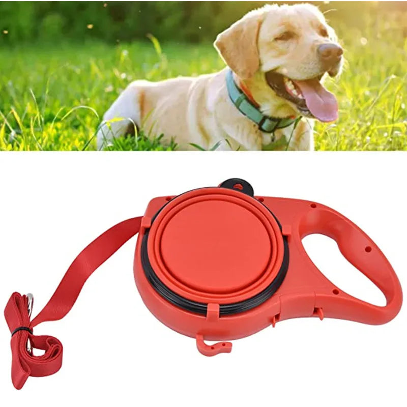 4-in-1 Multifunctional Dog Leash with Water Bottle & Bowl - detail