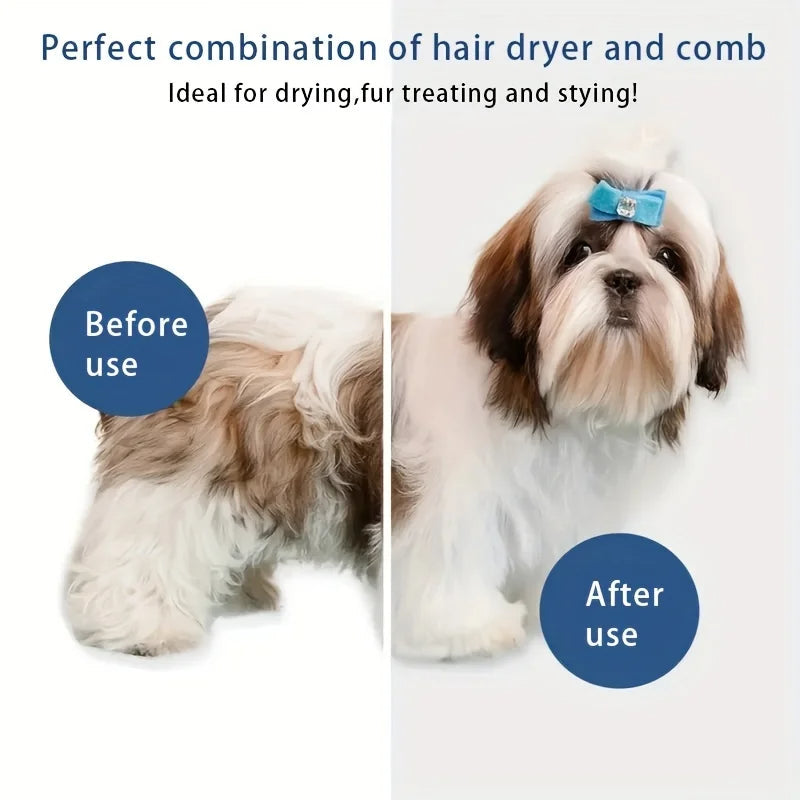 3-in-1 Dog Hair Dryer, Slicker Brush & Grooming Tool - detail