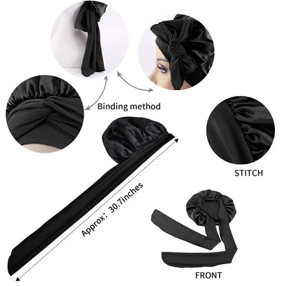 All-Night Silk Bonnet - Stays On All Night Guaranteed - detail