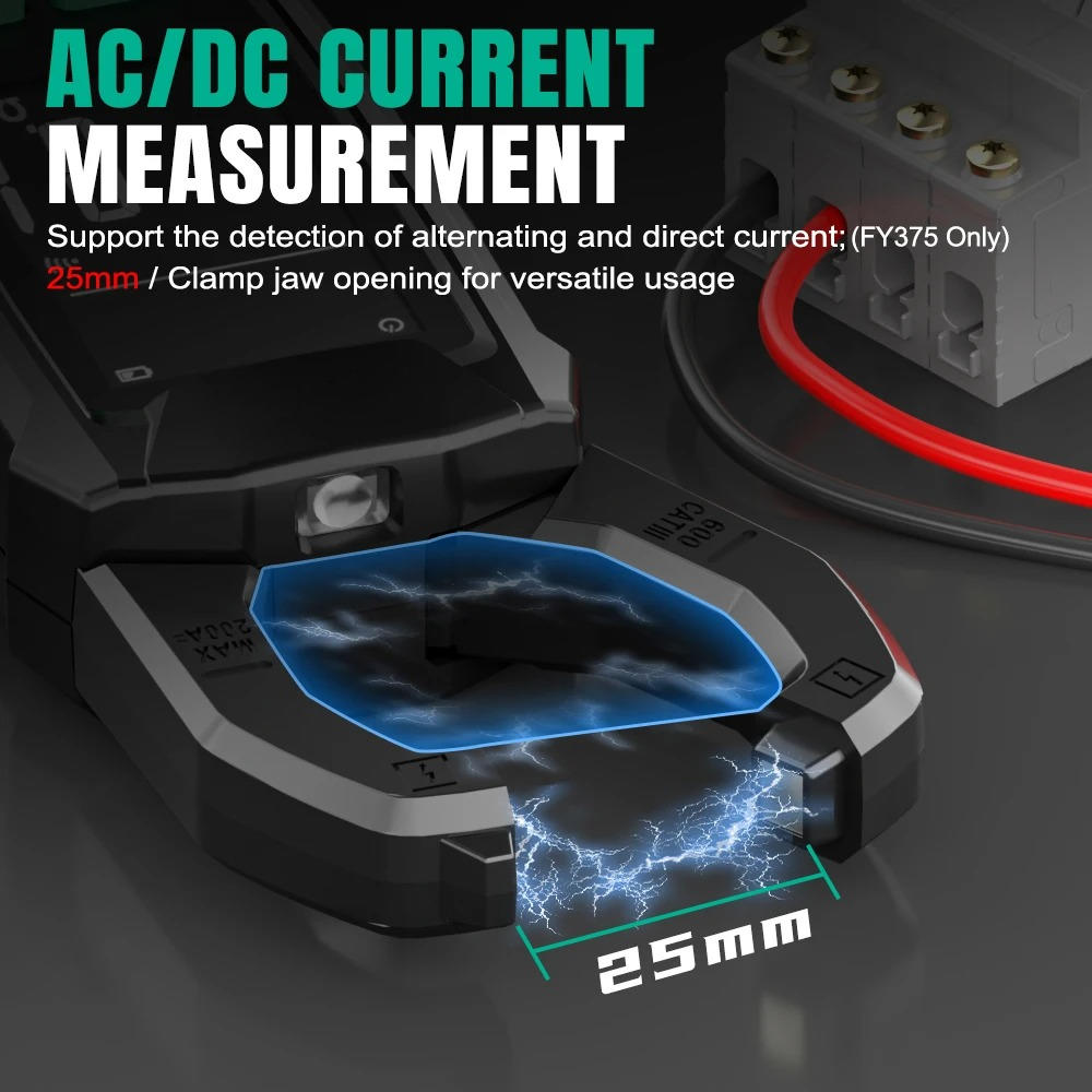 AC DC Clamp Electric Meter - in use