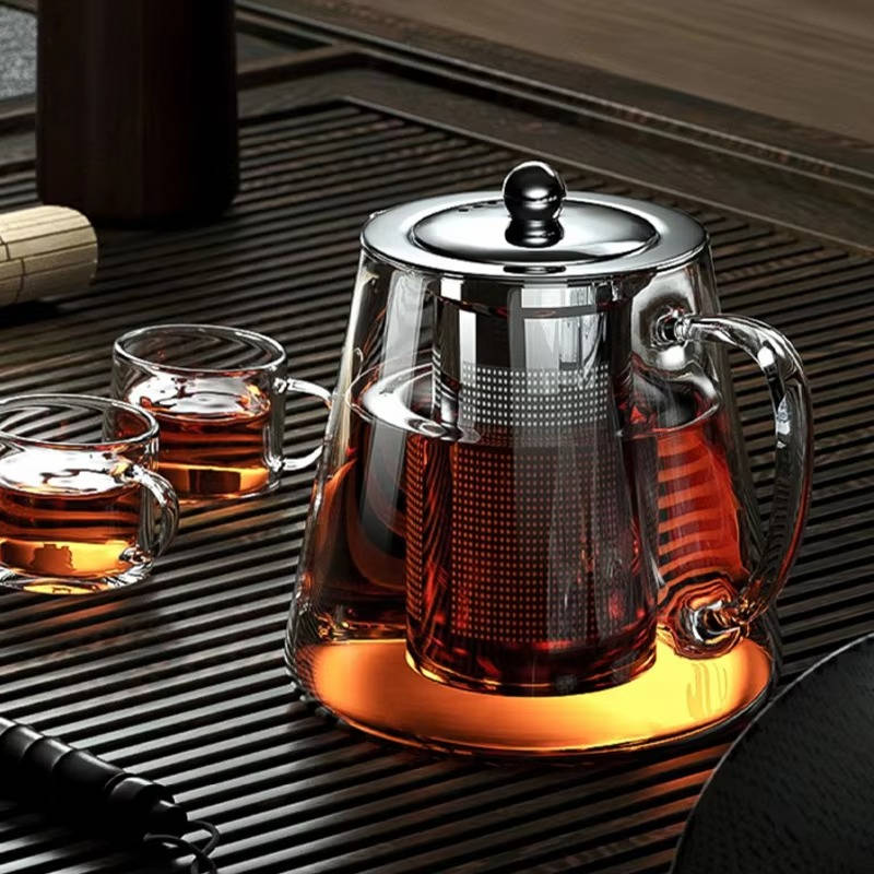 Heat Resistant Glass Teapot - alternate angle