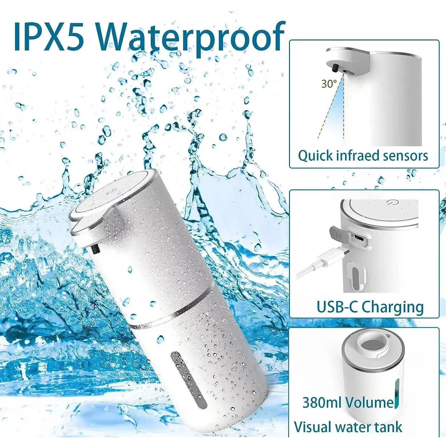 Automatic Soap Dispenser Touchless - alternate angle