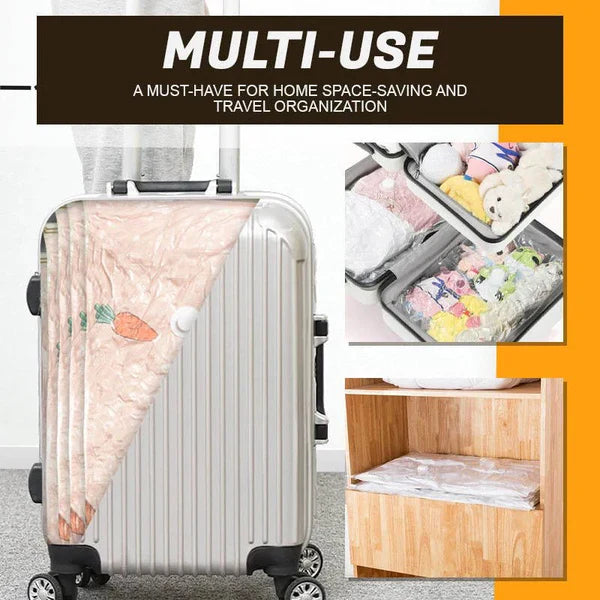 Durable Electric Vacuum Compression Bag - 75% More Storage! - in use