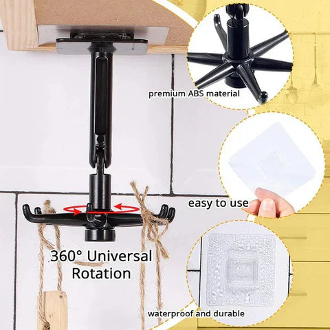 360 degrees Rotating Self-Adhesive Utility Hook - detail
