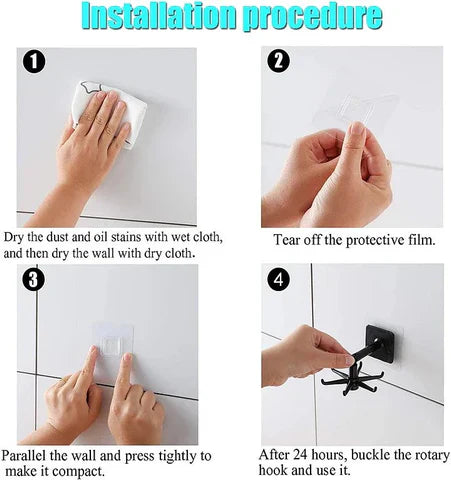 360 degrees Rotating Self-Adhesive Utility Hook - alternate angle