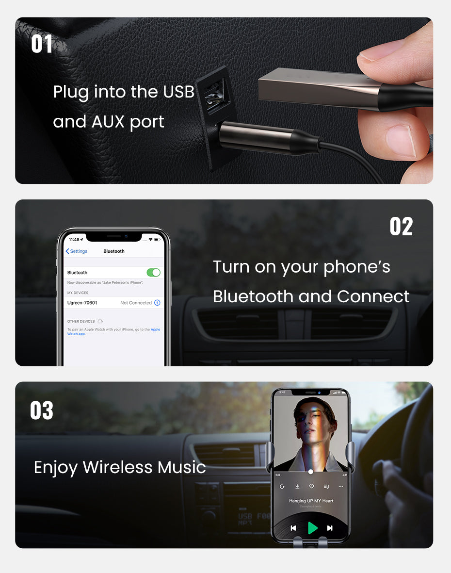 Bluetooth Aux Adapter - alternate angle