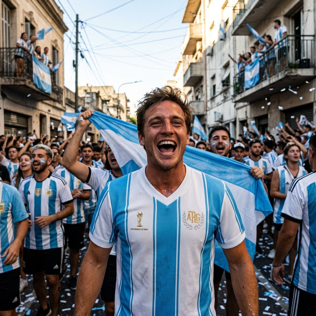 Waffle Effect Argentina Jersey || Maillot Argentine en Jersey Gaufr