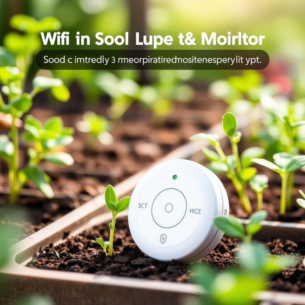 Wi-Fi Soil Moisture & Temperature Monitor - Smart Garden & Farm Sensor