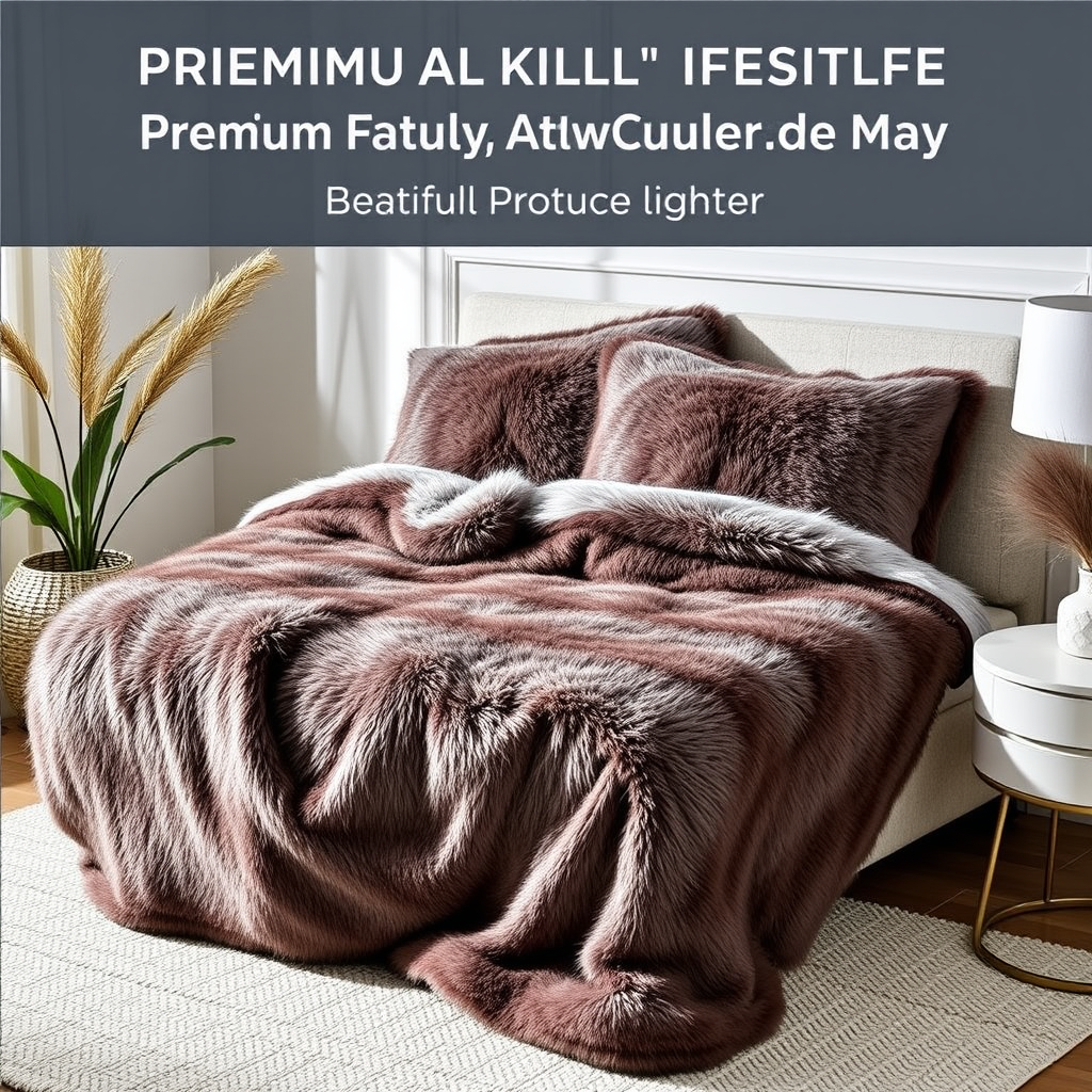 Adult Faux Fur Blanket and 2 pillowcases Winter Preorder arriving late May