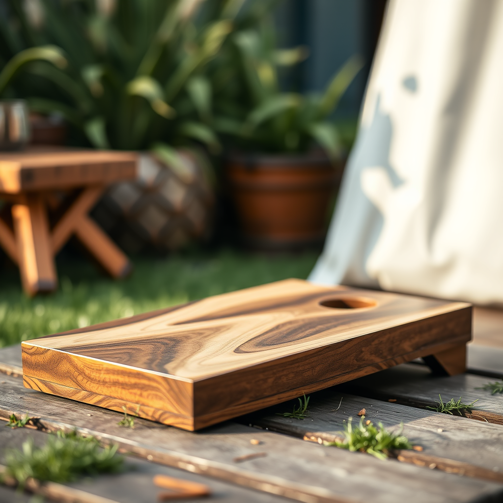 Mini Tabletop Resin & Wood Cornhole Set | Mountain Collection
