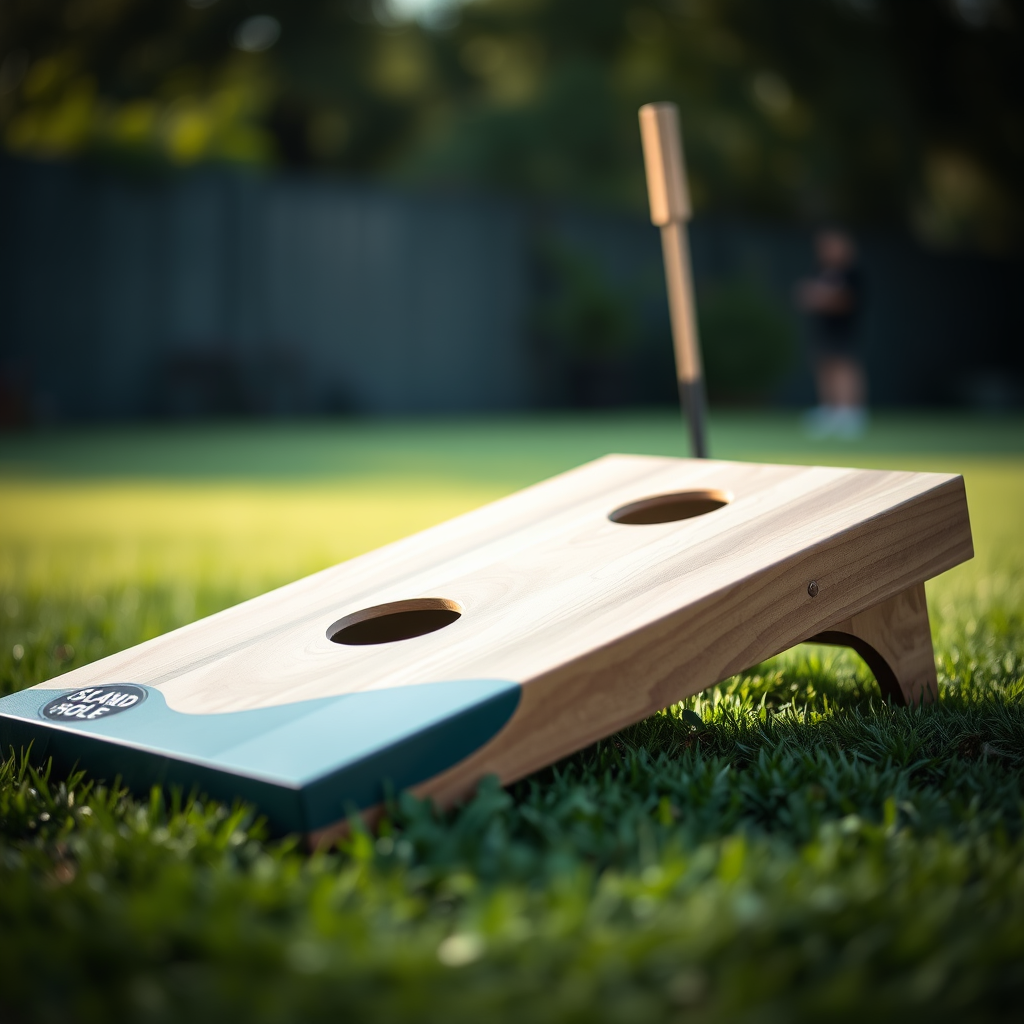 Island Hole | Wood and Resin Cornhole x Golf Chipping Game