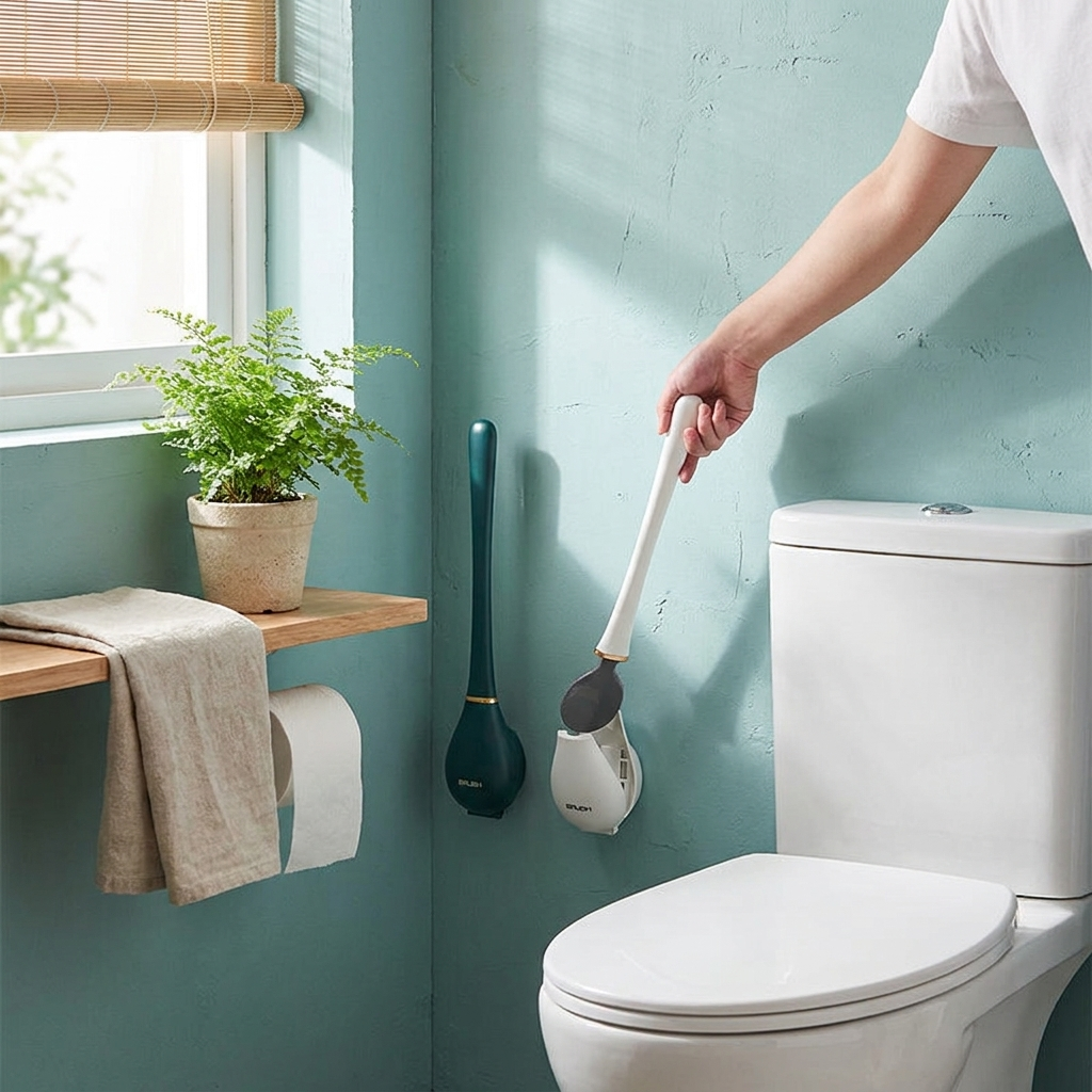 Silicone toilet brush lifestyle