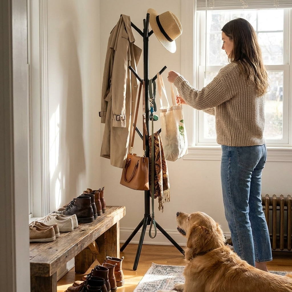 Floor Standing Clothes Rack lifestyle