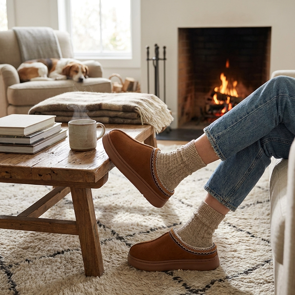 Fluffy Platform Slippers lifestyle