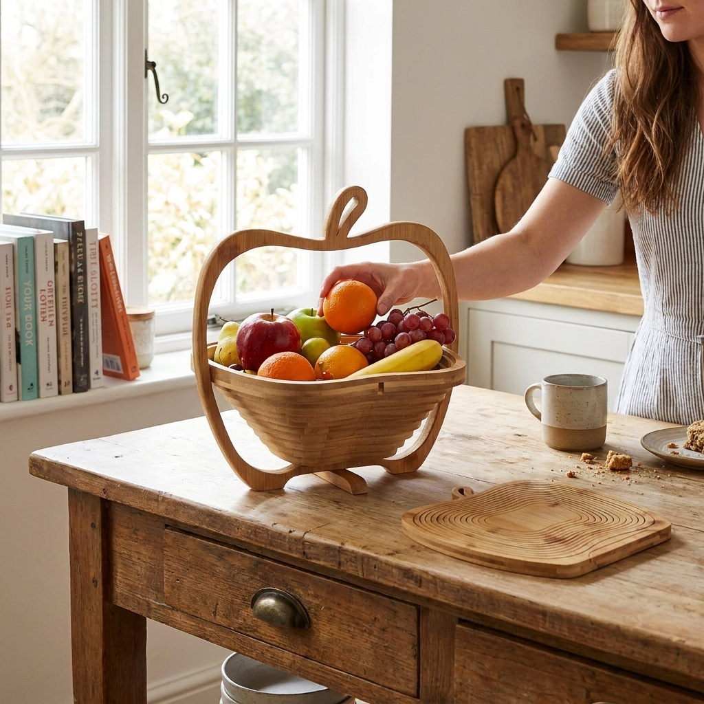 Folding Fruit Basket Cutting Board lifestyle
