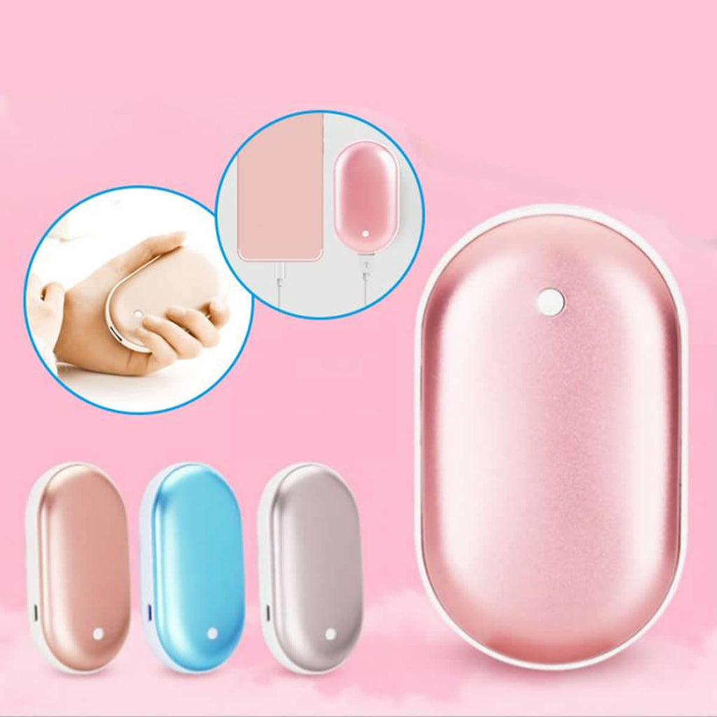 Warm And Cozy Portable Hand Warmer And Power Bank, Portable - in use