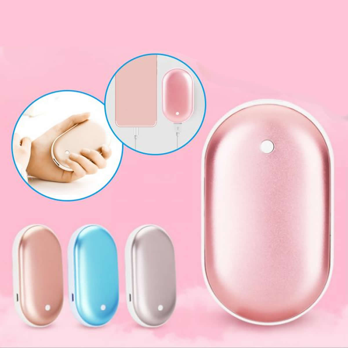 Warm And Cozy Portable Hand Warmer And Power Bank, Portable - in use