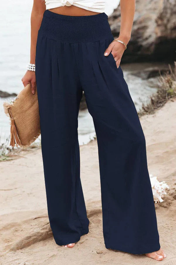 Cotton and Linen Pants - detail