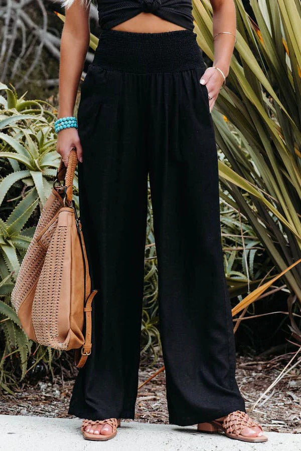 Cotton and Linen Pants - detail