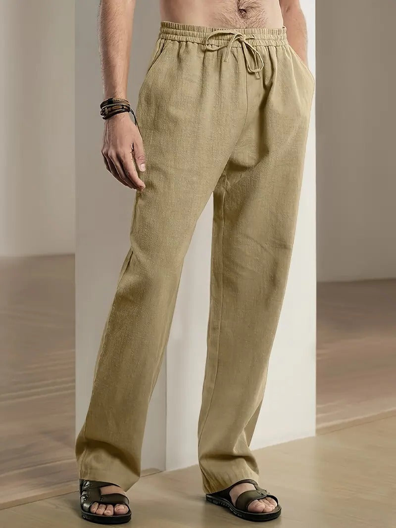 Baggy Linen Pants For Men - alternate angle