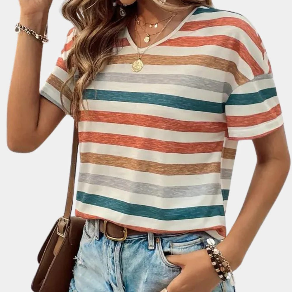 Casual Striped Women's T-shirt - detail