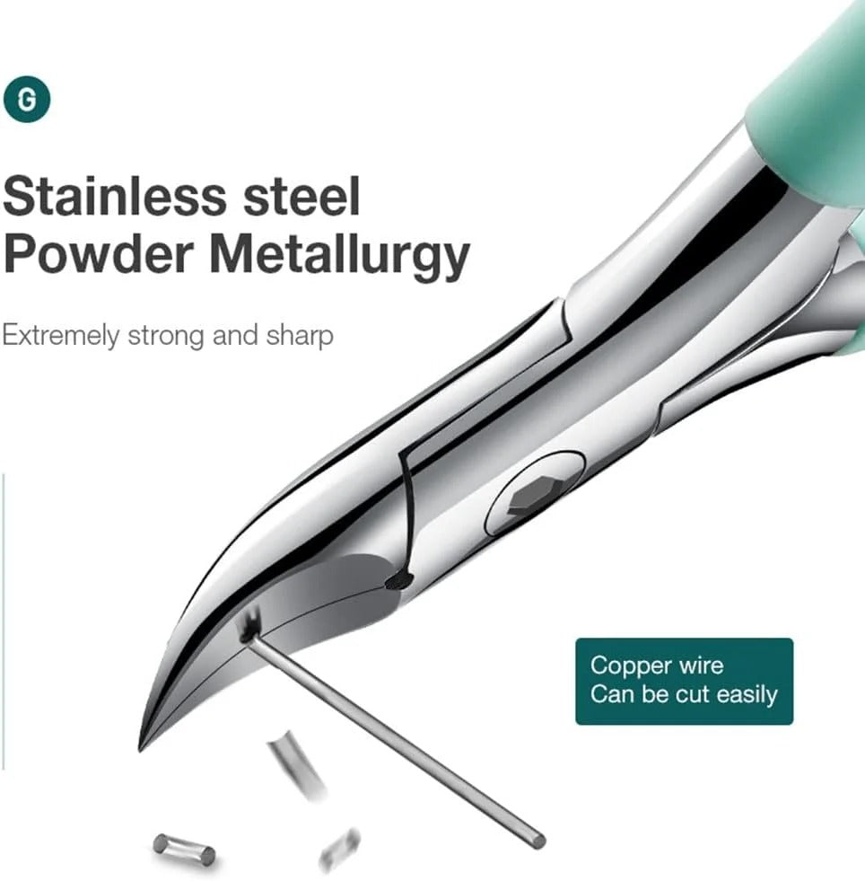 Easy-Use Toenail Clippers for Seniors - Perfect for Thick & Ingrown Nails - in use