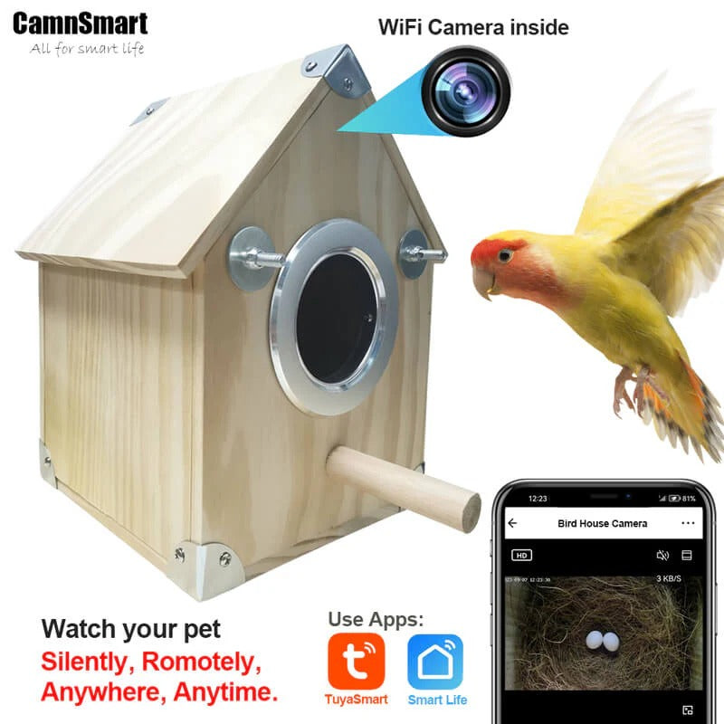 Bird Watching Nesting Feeder Nest Cam Box with Camera - alternate angle