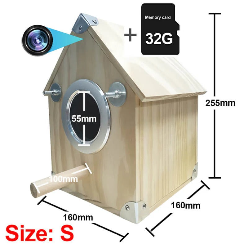 Bird Watching Nesting Feeder Nest Cam Box with Camera - detail