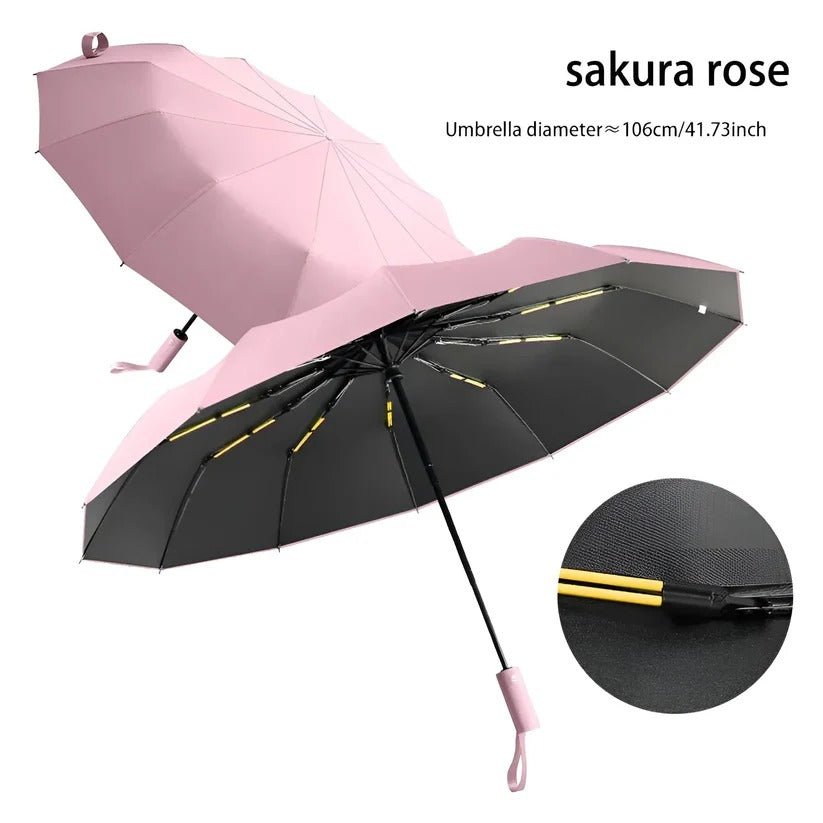 Eco-Friendly Windproof Umbrella - in use