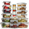35-Piece Food Storage Container Set with Airtight Lids and Portion Cups