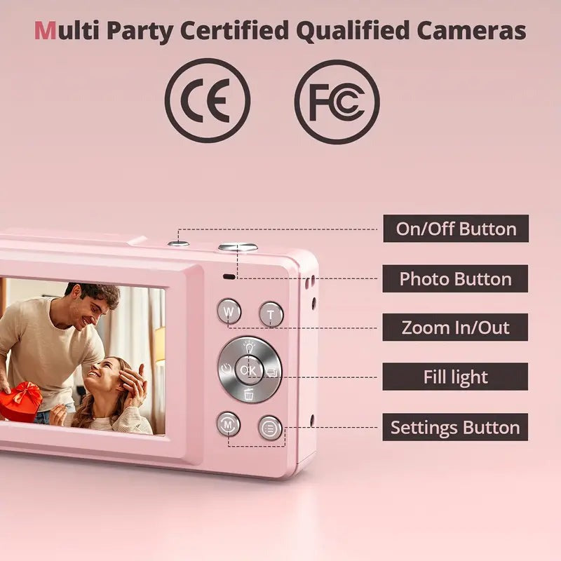 Compact Digital Camera with Retro Design - alternate angle