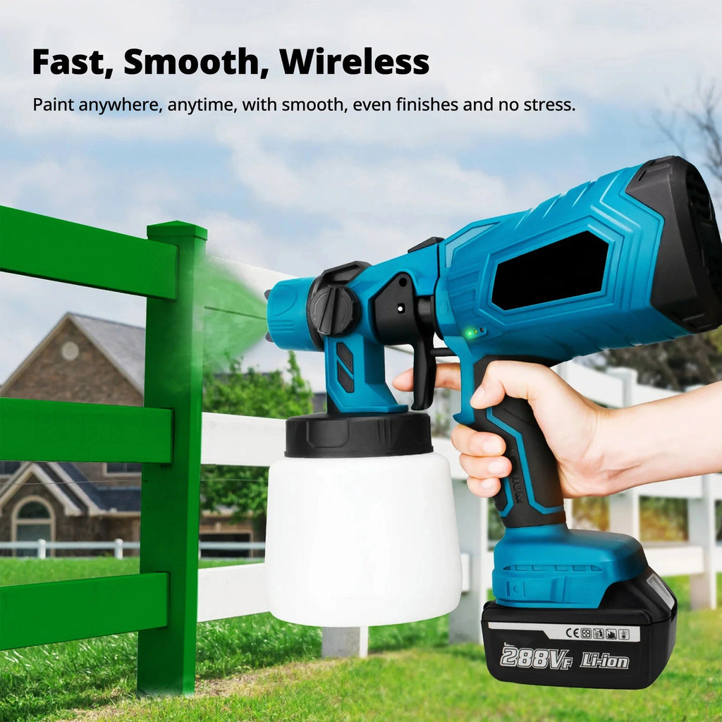Cordless Paint Sprayer - in use