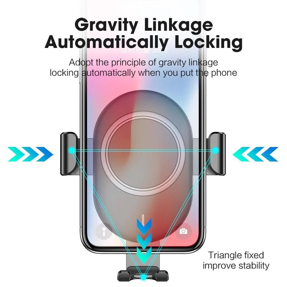 Auto Clamping Wireless Car Charger - alternate angle