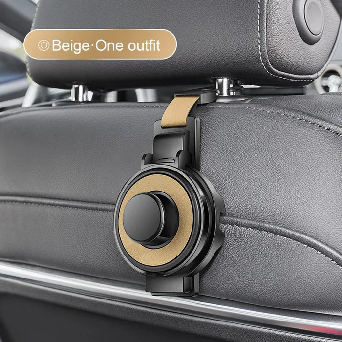Car Seat Headrest Hook - in use