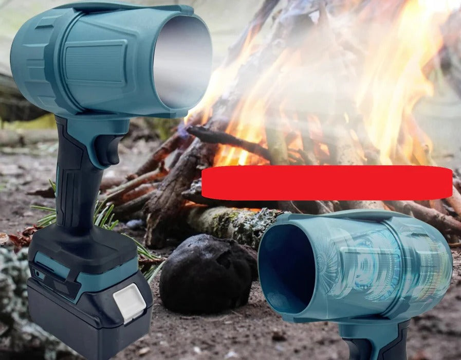 Cordless Jet Turbofan Washer & Air Blower - 1000W - in use