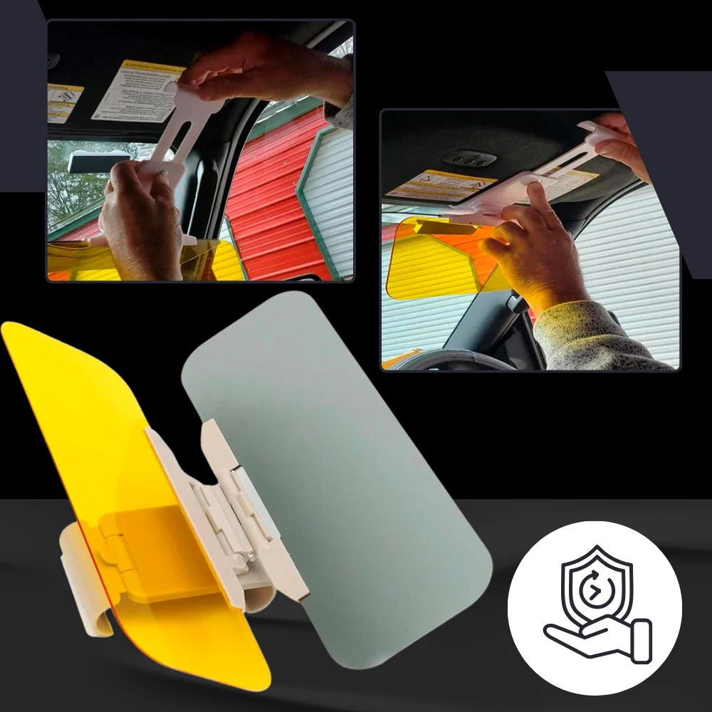 Dual-Use Car Visor Extender - alternate angle