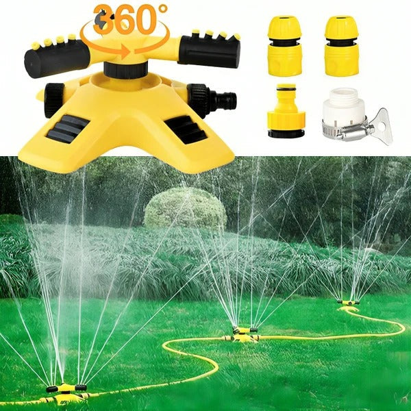 360 Rotating Lawn Sprinkler - Adjustable Multi-Pattern Garden Watering System - detail