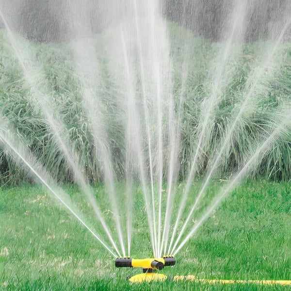 360 Rotating Lawn Sprinkler - Adjustable Multi-Pattern Garden Watering System - alternate angle