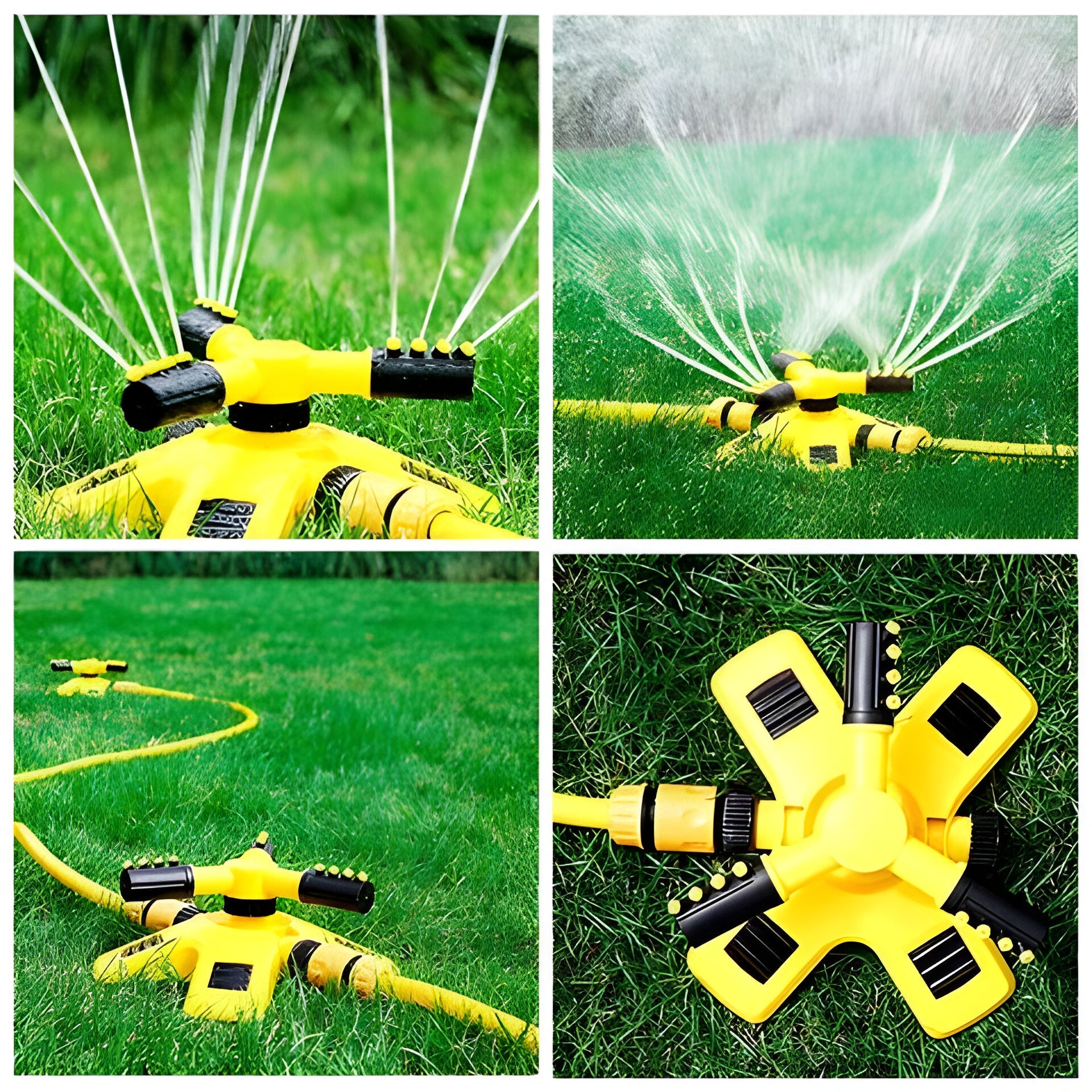 360 Rotating Lawn Sprinkler - Adjustable Multi-Pattern Garden Watering System