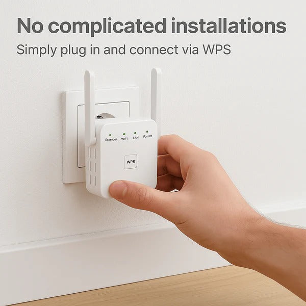 5G Dual-Band WiFi Booster - Extends Coverage Up to 1000 ft with - detail