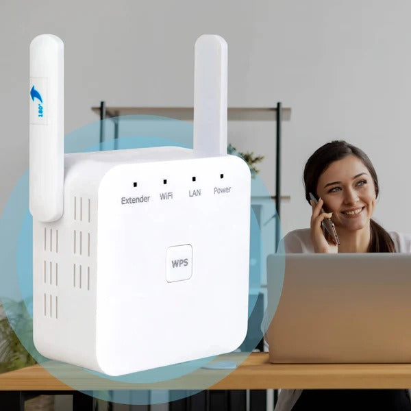 5G Dual-Band WiFi Booster - Extends Coverage Up to 1000 ft with