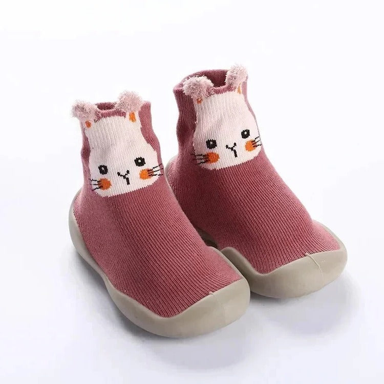 Children's Soft Sole Shoe Socks - in use