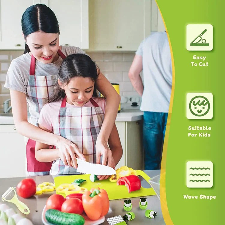 Children's Junior Cooking Tool Set - in use