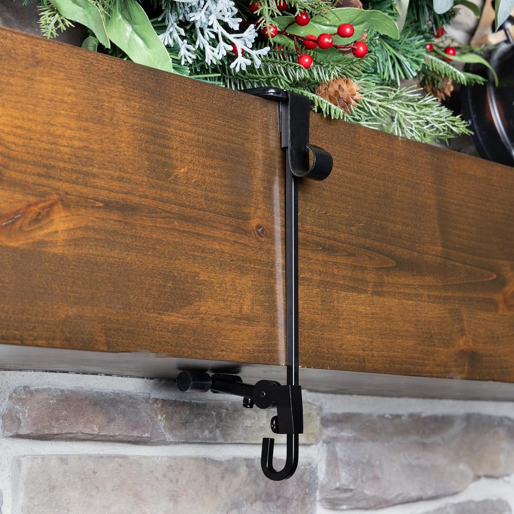 Adjustable Fireplace Stocking and Garland Hanger Set - alternate angle