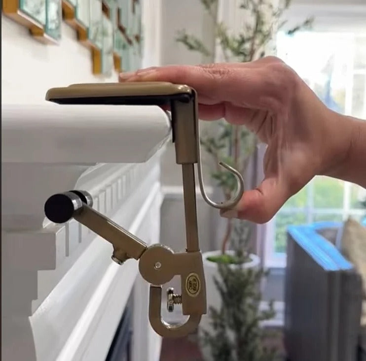 Adjustable Fireplace Stocking and Garland Hanger Set - alternate angle