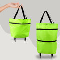 2-in-1 Foldable Rolling Shopping Bag with Wheels